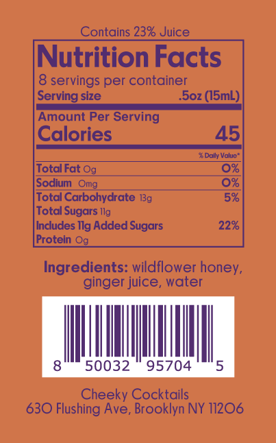 Honey Ginger Syrup 4oz