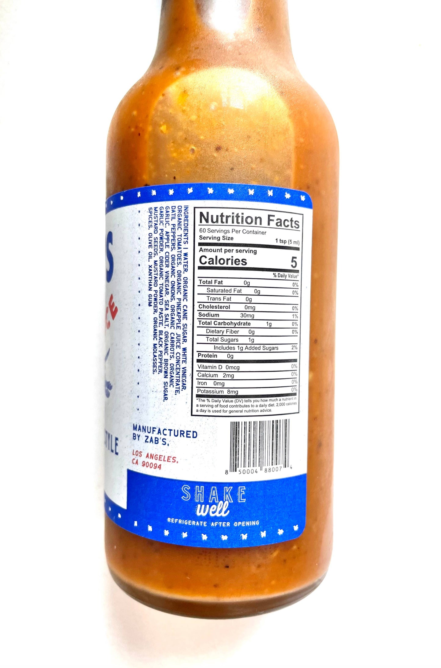 Zab's St. Augustine Style Hot Sauce: 6 fl. oz.